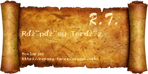 Répásy Teréz névjegykártya